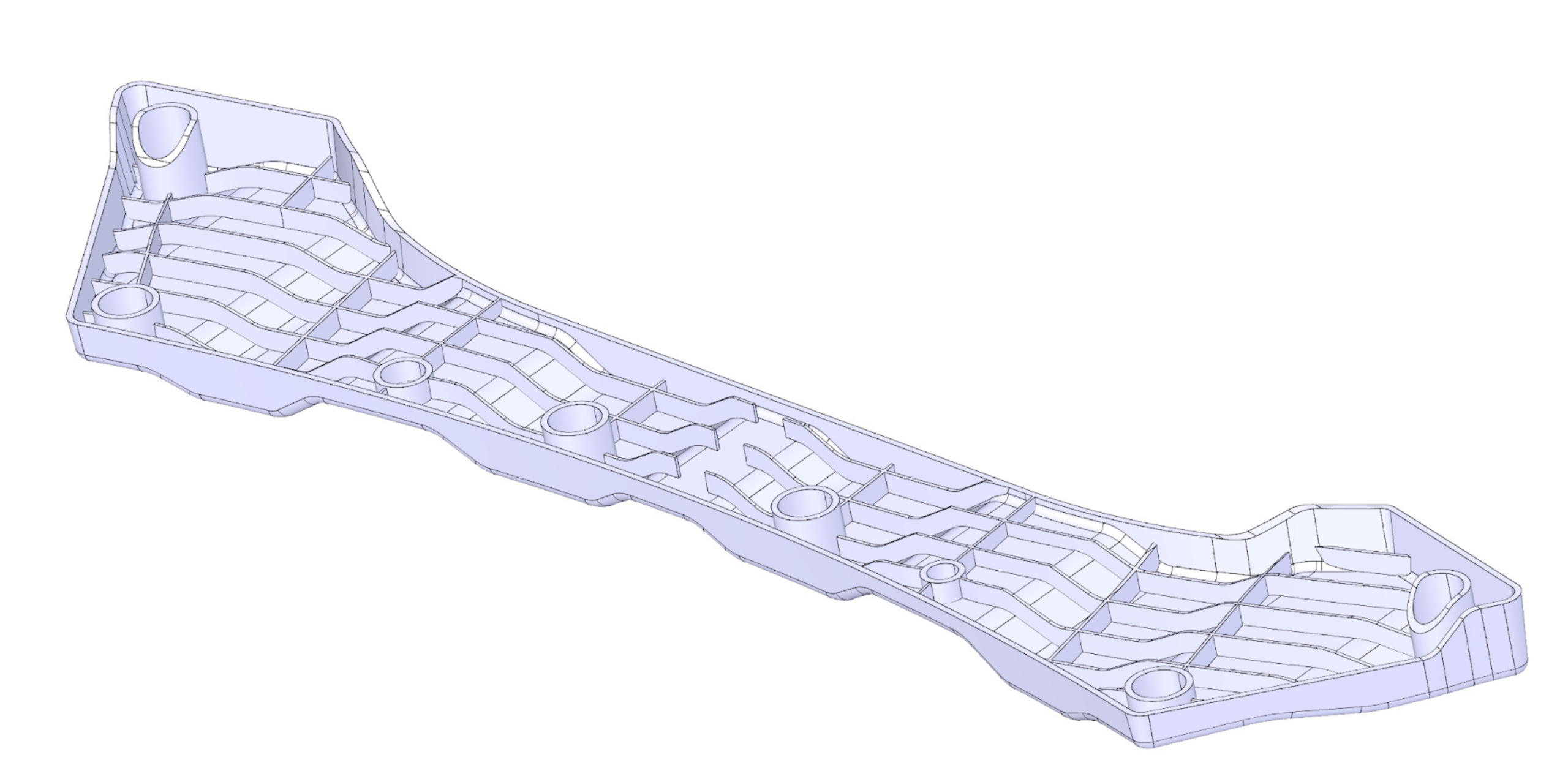 InfinitForm injection molding feature generating ribs, bosses, and draft angles on a mold-ready part.